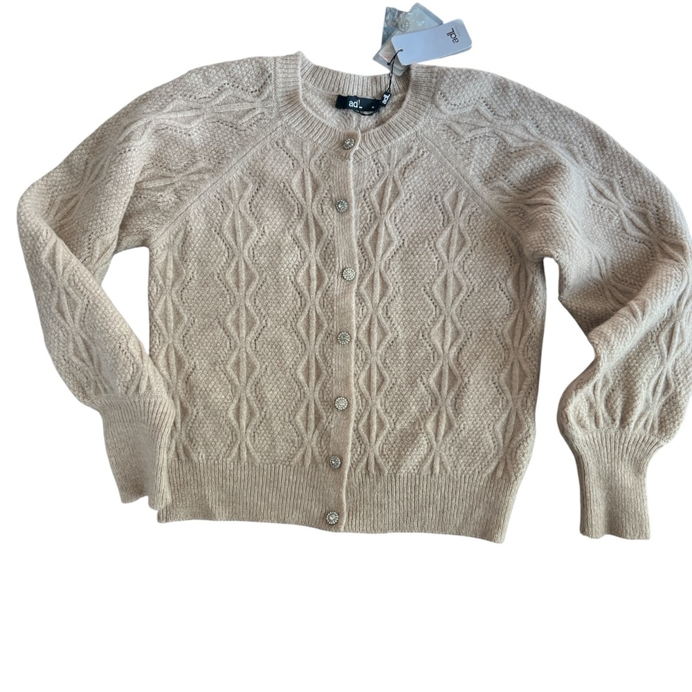 & Other Stories Cream Cable Knit Cardigan